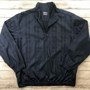 Men’s Navy Plaid PGA Tour Windbreaker | Size XL